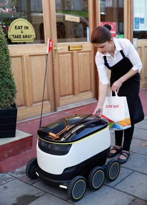 Just Eat and Starship Technologies Launch Robot That Delivers Food