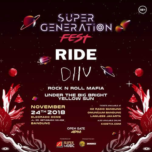 Super Generation Fest 2018 RIDE and DIIV